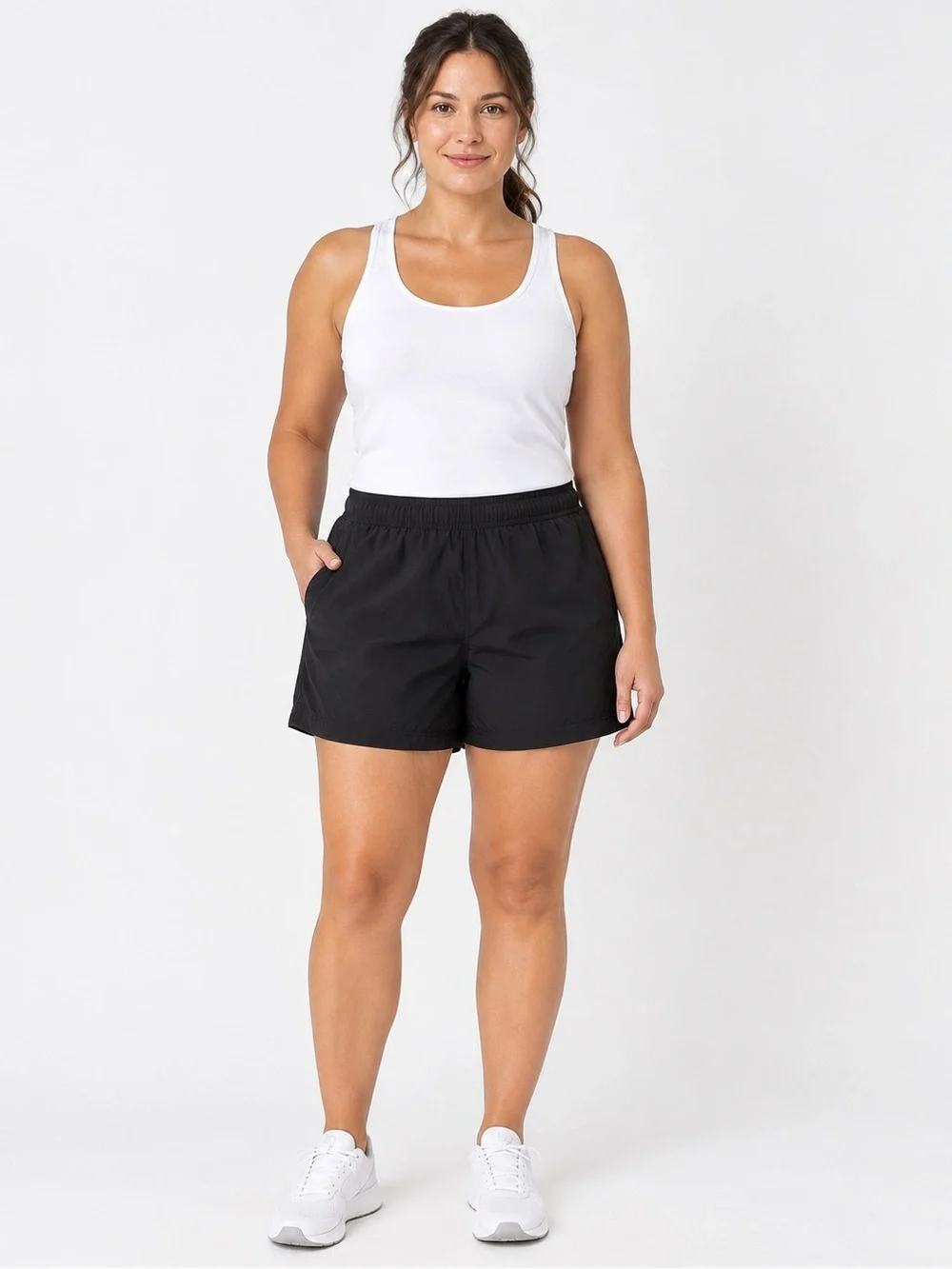 Columbia Black Women's Athletic Shorts with Elastic Waist